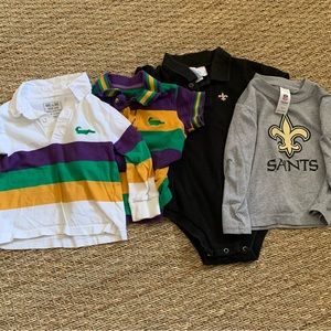 18M-2T New Orleans Saints and Mardi Gras Lot Bundle Me O Me